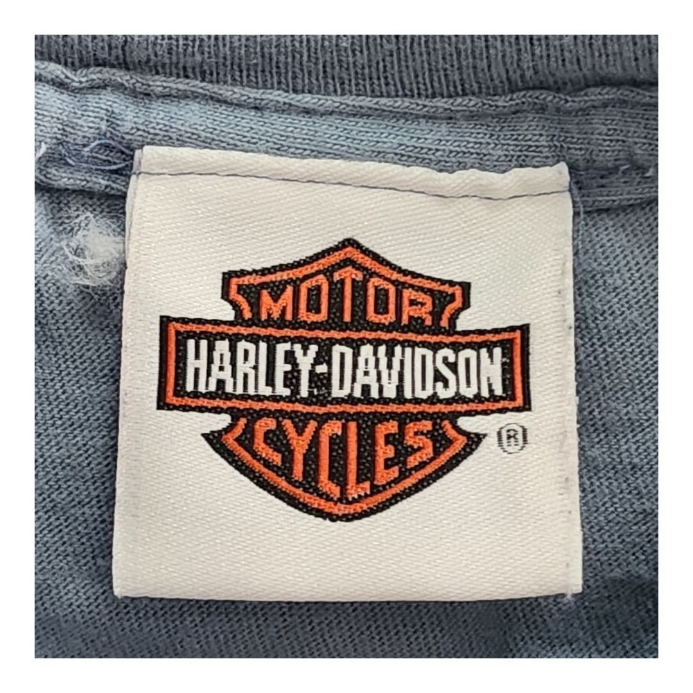 Vintage Harley Davidson T Shirt Mens Size Large Blue Y2K Barnett El Paso Texas‎ - Picture 3 of 10